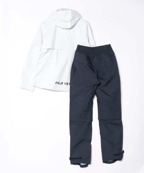 FILA GOLF(フィラゴルフ )の「【FILA GOLF:フィラゴルフ】レディースレインウェア 長袖・半袖2WAY仕様 ゴルフ 通勤 アウトドア(セットアップ・レディース・ホワイト/ネイビー・X-LARGE/LARGE/MEDIUM)」の8枚目の写真