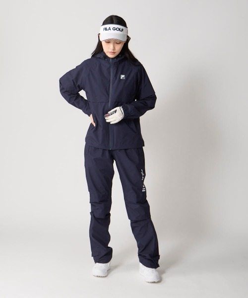 FILA GOLF(フィラゴルフ )の「【FILA GOLF:フィラゴルフ】レディースレインウェア 長袖・半袖2WAY仕様 ゴルフ 通勤 アウトドア(セットアップ・レディース・ホワイト/ネイビー・X-LARGE/LARGE/MEDIUM)」の10枚目の写真