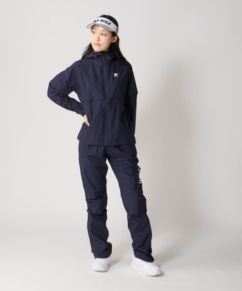 FILA GOLF(フィラゴルフ )の「【FILA GOLF:フィラゴルフ】レディースレインウェア 長袖・半袖2WAY仕様 ゴルフ 通勤 アウトドア(セットアップ・レディース・ホワイト/ネイビー・X-LARGE/LARGE/MEDIUM)」の9枚目の写真