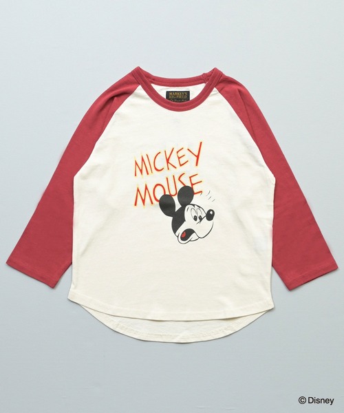 MARKEY'S(マーキーズ)の「【別注】Disney ミッキーマウス ラグランロンT/おとな(Tシャツ/カットソー・レディース・レッド/チャコール/ブルー・160cm)」の4枚目の写真