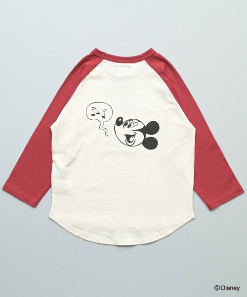 MARKEY'S(マーキーズ)の「【別注】Disney ミッキーマウス ラグランロンT/おとな(Tシャツ/カットソー・レディース・レッド/チャコール/ブルー・160cm)」の5枚目の写真
