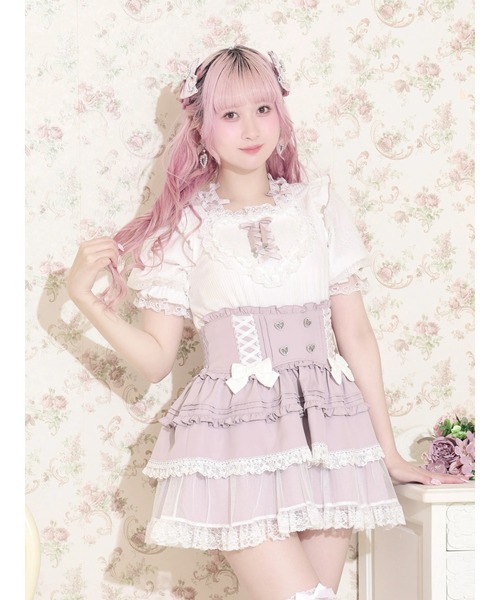 NOEMIE(ノエミー)の「ハートスピンドルチョーカーカットソー(Tシャツ/カットソー・レディース・ピンク/ブラック/サックスブルー・M)」の1枚目の写真