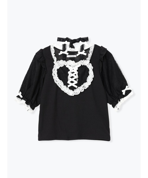 NOEMIE(ノエミー)の「ハートスピンドルチョーカーカットソー(Tシャツ/カットソー・レディース・ピンク/ブラック/サックスブルー・M)」の21枚目の写真