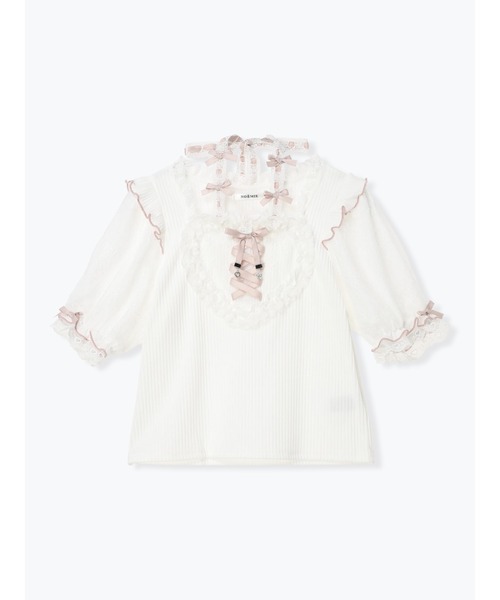 NOEMIE(ノエミー)の「ハートスピンドルチョーカーカットソー(Tシャツ/カットソー・レディース・ピンク/ブラック/サックスブルー・M)」の22枚目の写真