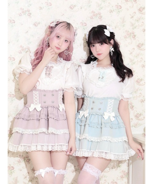NOEMIE(ノエミー)の「ハートスピンドルチョーカーカットソー(Tシャツ/カットソー・レディース・ピンク/ブラック/サックスブルー・M)」の4枚目の写真