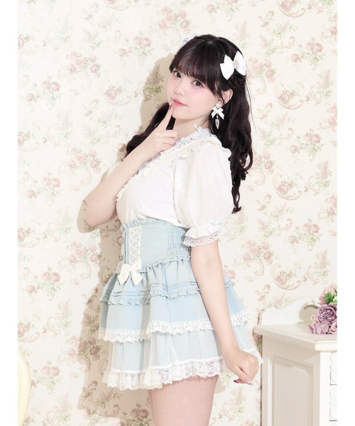NOEMIE(ノエミー)の「ハートスピンドルチョーカーカットソー(Tシャツ/カットソー・レディース・ピンク/ブラック/サックスブルー・M)」の5枚目の写真