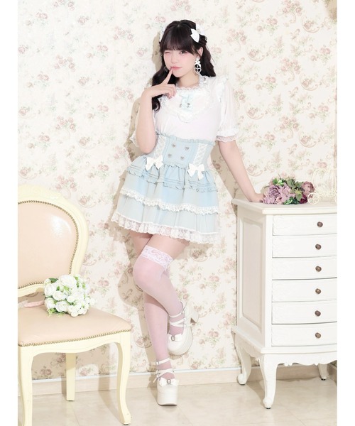 NOEMIE(ノエミー)の「ハートスピンドルチョーカーカットソー(Tシャツ/カットソー・レディース・ピンク/ブラック/サックスブルー・M)」の7枚目の写真