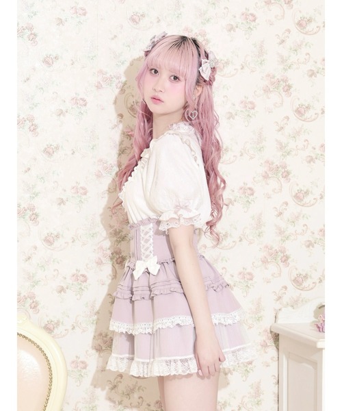 NOEMIE(ノエミー)の「ハートスピンドルチョーカーカットソー(Tシャツ/カットソー・レディース・ピンク/ブラック/サックスブルー・M)」の8枚目の写真