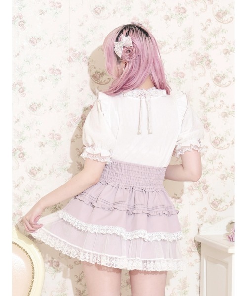 NOEMIE(ノエミー)の「ハートスピンドルチョーカーカットソー(Tシャツ/カットソー・レディース・ピンク/ブラック/サックスブルー・M)」の9枚目の写真