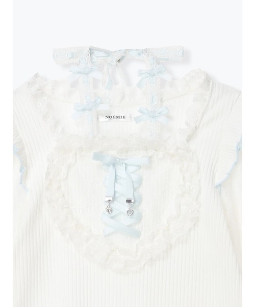 NOEMIE(ノエミー)の「ハートスピンドルチョーカーカットソー(Tシャツ/カットソー・レディース・ピンク/ブラック/サックスブルー・M)」の15枚目の写真