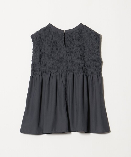 A DAY IN THE LIFE UNITED ARROWS(アデイインザライフユナイテッドアローズ)の「シャーリング ペプラム ノースリーブブラウス <A DAY IN THE LIFE>(シャツ/ブラウス・レディース・オフホワイト/ダークグレー/コバルトブルー・FREE)」の10枚目の写真