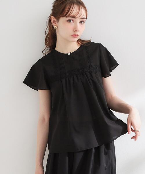 couture brooch(クチュールブローチ)の「【洗える】レース使いブラウス(シャツ/ブラウス・レディース・ブラック/オフホワイト・38/36/40/42)」の14枚目の写真