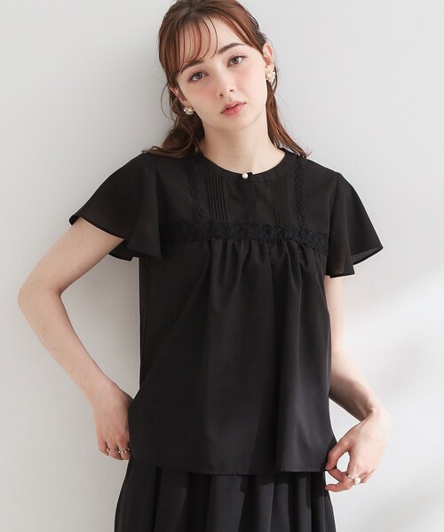 couture brooch(クチュールブローチ)の「【洗える】レース使いブラウス(シャツ/ブラウス・レディース・ブラック/オフホワイト・38/36/40/42)」の15枚目の写真