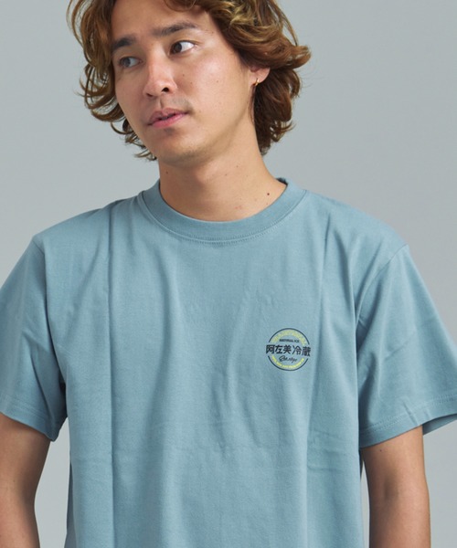 Duckster(ダックスター)の「952407 阿左美冷蔵コラボS/STEE(かき氷機)(Tシャツ/カットソー・メンズ・ブルー系/ライトグレー/ホワイト・XL/L/M)」の3枚目の写真