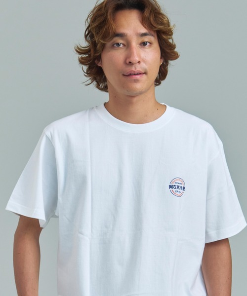 Duckster(ダックスター)の「952407 阿左美冷蔵コラボS/STEE(かき氷機)(Tシャツ/カットソー・メンズ・ブルー系/ライトグレー/ホワイト・XL/L/M)」の4枚目の写真