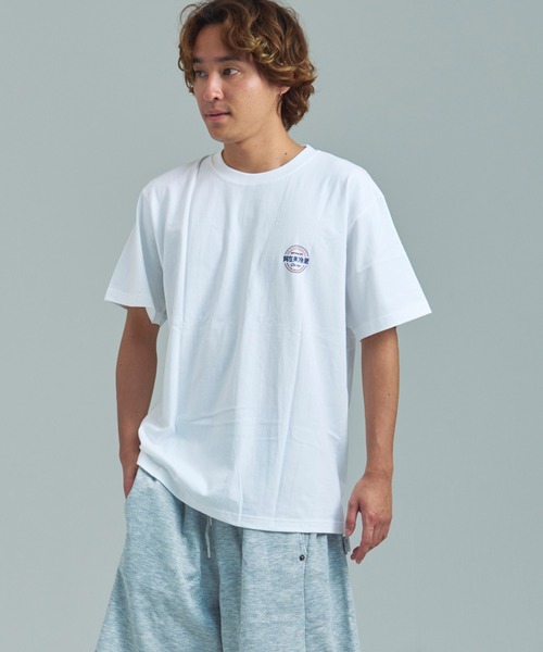 Duckster(ダックスター)の「952407 阿左美冷蔵コラボS/STEE(かき氷機)(Tシャツ/カットソー・メンズ・ブルー系/ライトグレー/ホワイト・XL/L/M)」の9枚目の写真