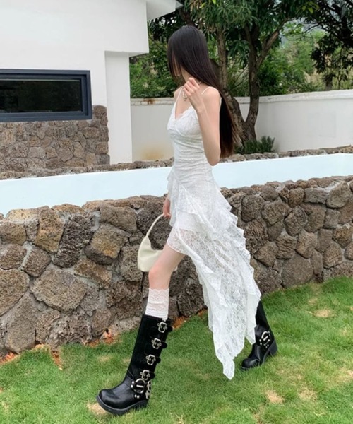 HALEY PESCA(ヘーリーペスカ)の「HALEY PESCA/レースティアード アシンメトリーキャミワンピース(ワンピース・レディース・ホワイト・SMALL/MEDIUM)」の17枚目の写真