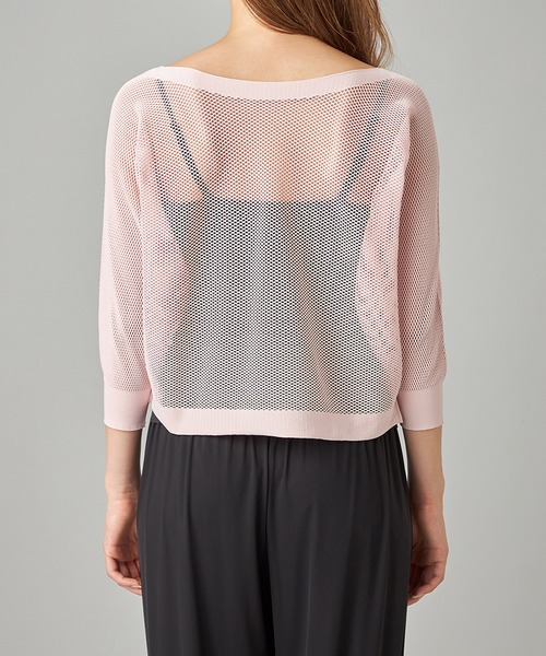 Chacott(チャコット)の「【ノーソーイングニット】7分袖メッシュニットTシャツ(Tシャツ/カットソー・レディース・ライラック/ライム/ベビーピンク/グリーン系その他/グレー系その他/パープル系その他・M)」の9枚目の写真