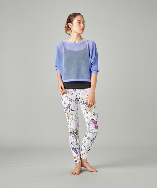 Chacott(チャコット)の「【ノーソーイングニット】7分袖メッシュニットTシャツ(Tシャツ/カットソー・レディース・ライラック/ライム/ベビーピンク/グリーン系その他/グレー系その他/パープル系その他・M)」の10枚目の写真