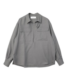 Dry Gabardine Skipper Collar Long Sleeve Shirt