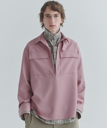 Dry Gabardine Skipper Collar Long Sleeve Shirt