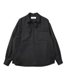 Dry Gabardine Skipper Collar Long Sleeve Shirt