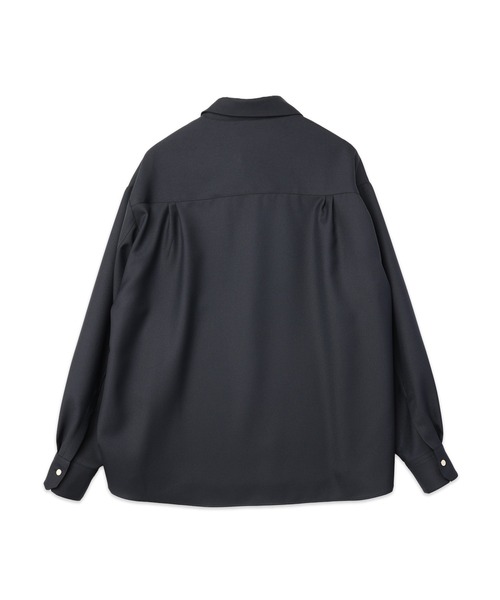 CULLNI(クルニ)の「Dry Gabardine Skipper Collar Long Sleeve Shirt(シャツ/ブラウス・メンズ・ピンク/ブラック/ネイビー/グレー・2/1/0)」の5枚目の写真