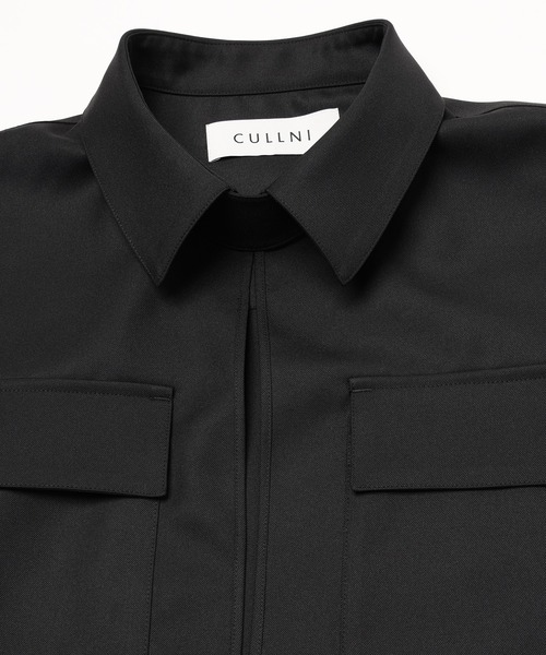 CULLNI(クルニ)の「Dry Gabardine Skipper Collar Long Sleeve Shirt(シャツ/ブラウス・メンズ・ピンク/ブラック/ネイビー/グレー・2/1/0)」の13枚目の写真