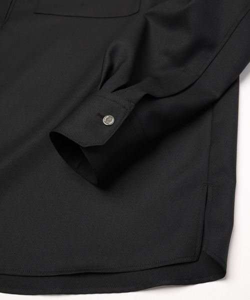 CULLNI(クルニ)の「Dry Gabardine Skipper Collar Long Sleeve Shirt(シャツ/ブラウス・メンズ・ピンク/ブラック/ネイビー/グレー・2/1/0)」の15枚目の写真