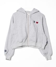 My sugar Babe（マイシュガーベイブ）の「Heart patch logo zip hoodie（パーカー）」