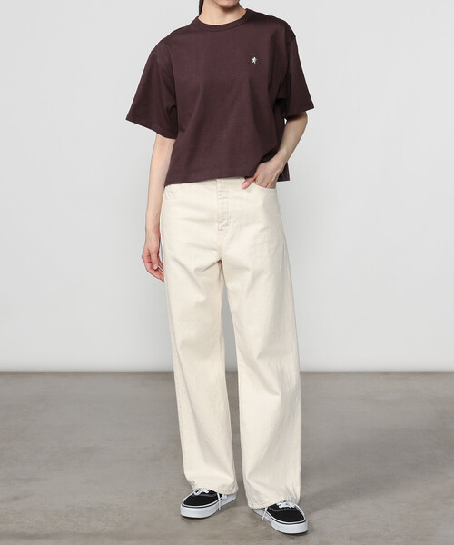 GYMPHLEX(ジムフレックス)の「Gymphlex | コットン天竺 クルーネック 半袖Tシャツ WOMEN(Tシャツ/カットソー・レディース・ブラウン/ピンク/アイボリー・14)」の4枚目の写真