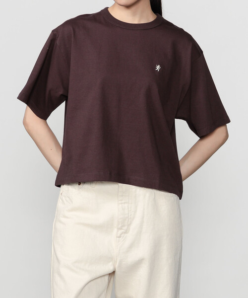 GYMPHLEX(ジムフレックス)の「Gymphlex | コットン天竺 クルーネック 半袖Tシャツ WOMEN(Tシャツ/カットソー・レディース・ブラウン/ピンク/アイボリー・14)」の3枚目の写真