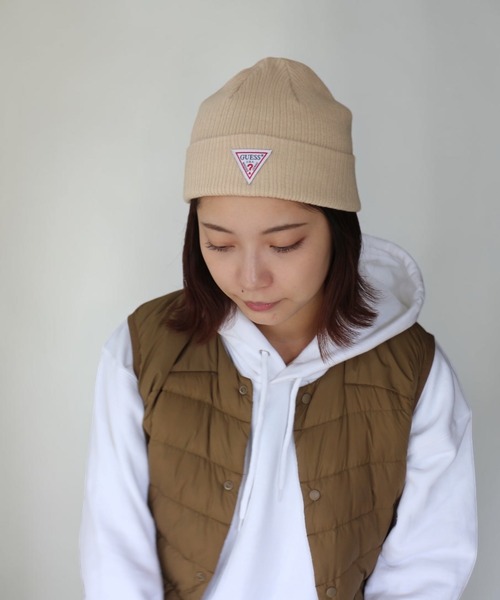 Guess(ゲス)の「guess logoname knit cap(ニットキャップ/ビーニー・レディース・ベージュ/ホワイト/グレー/ブラック・FREE)」の22枚目の写真