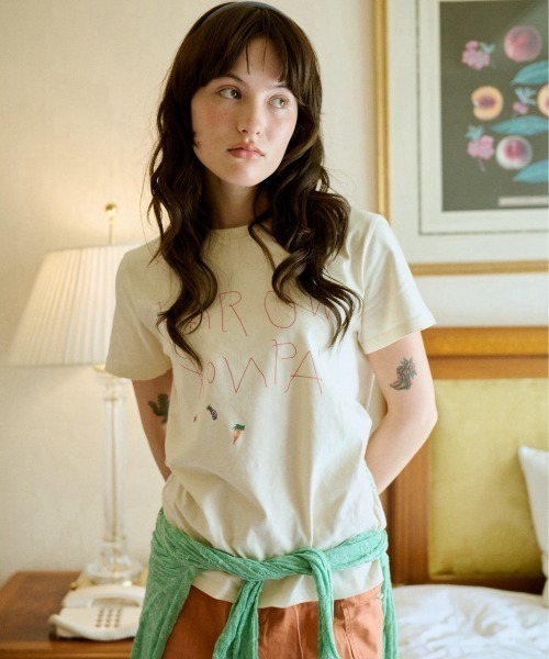 common gull products.(コモンガルプロダクツ)の「ご自愛tee(Tシャツ/カットソー・レディース・ホワイト系/ブラック系/グリーン系/パープル系・SMALL/MEDIUM/LARGE)」の2枚目の写真