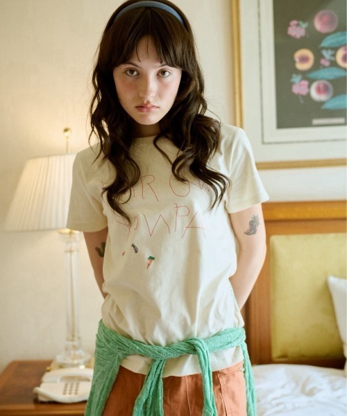 common gull products.(コモンガルプロダクツ)の「ご自愛tee(Tシャツ/カットソー・レディース・ホワイト系/ブラック系/グリーン系/パープル系・SMALL/MEDIUM/LARGE)」の5枚目の写真
