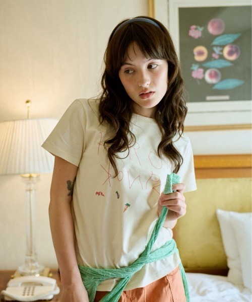 common gull products.(コモンガルプロダクツ)の「ご自愛tee(Tシャツ/カットソー・レディース・ホワイト系/ブラック系/グリーン系/パープル系・SMALL/MEDIUM/LARGE)」の6枚目の写真