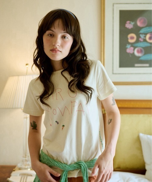common gull products.(コモンガルプロダクツ)の「ご自愛tee(Tシャツ/カットソー・レディース・ホワイト系/ブラック系/グリーン系/パープル系・SMALL/MEDIUM/LARGE)」の7枚目の写真