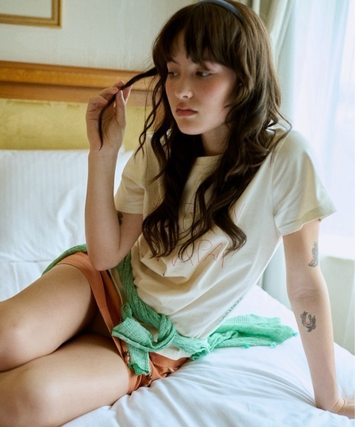 common gull products.(コモンガルプロダクツ)の「ご自愛tee(Tシャツ/カットソー・レディース・ホワイト系/ブラック系/グリーン系/パープル系・SMALL/MEDIUM/LARGE)」の9枚目の写真