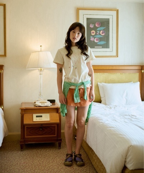 common gull products.(コモンガルプロダクツ)の「ご自愛tee(Tシャツ/カットソー・レディース・ホワイト系/ブラック系/グリーン系/パープル系・SMALL/MEDIUM/LARGE)」の20枚目の写真