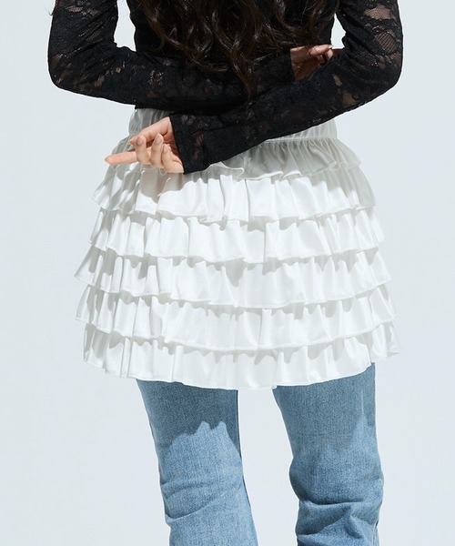 adidas（アディダス）の「レース フリル ミニスカート / アディダスオリジナルス adidas Originals（スカート・レディース・ホワイト・XX-LARGE/3XL/LARGE/MEDIUM/SMALL/X-LARGE）」の7枚目の写真