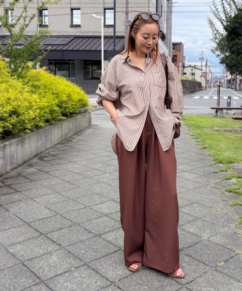PICHI(ピイチ)の「スラックスパンツ(スラックス・レディース・ブラウン/ブラック・LONG/REGULAR)」の13枚目の写真