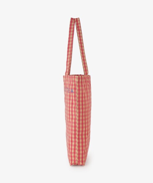 Afternoon Tea（アフタヌーンティー）の「ロゴプリントトートバッグ M ギンガムチェック（トートバッグ・レディース・レッド・ONE SIZE）」の3枚目の写真