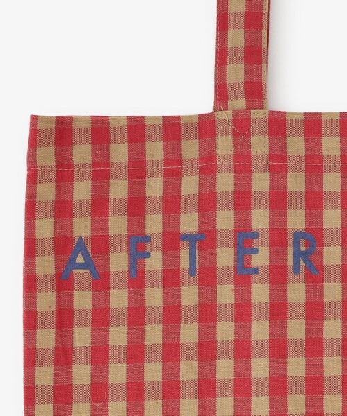 Afternoon Tea（アフタヌーンティー）の「ロゴプリントトートバッグ M ギンガムチェック（トートバッグ・レディース・レッド・ONE SIZE）」の5枚目の写真