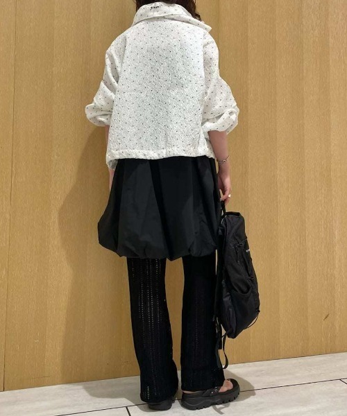 emmi(エミ)の「ドットジャガードブルゾン(ブルゾン・レディース・ブラック/ホワイト・F)」の10枚目の写真