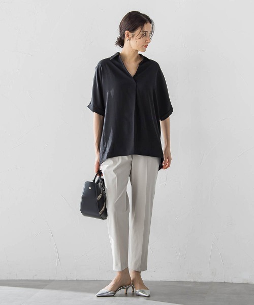 LAUTREAMONT(ロートレアモン)の「【WEB限定】クールアップブラウス≪セット着用可≫(シャツ/ブラウス・レディース・ホワイト/チャコールグレー/ブラック/ライトブルー・7号/9号)」の8枚目の写真