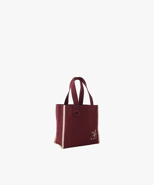 To b. by agnes b.(トゥービーバイアニエスベー)の「To b. by agnes b.× green label relaxing コットン パイピング ミニトートバッグ(トートバッグ・レディース・ボルドー・FREE)」の3枚目の写真