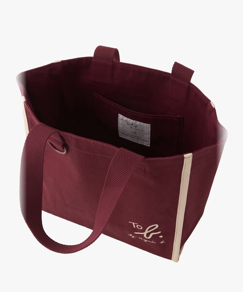 To b. by agnes b.(トゥービーバイアニエスベー)の「To b. by agnes b.× green label relaxing コットン パイピング ミニトートバッグ(トートバッグ・レディース・ボルドー・FREE)」の4枚目の写真