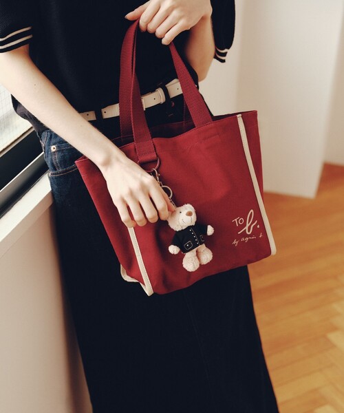 To b. by agnes b.(トゥービーバイアニエスベー)の「To b. by agnes b.× green label relaxing コットン パイピング ミニトートバッグ(トートバッグ・レディース・ボルドー・FREE)」の8枚目の写真