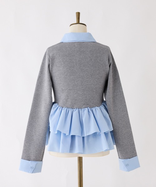 one after another NICE CLAUP(ワンアフターアナザーナイスクラップ)の「ペプラムニット(ニット/セーター・レディース・ベージュ/杢グレー/ブラック・FREE)」の7枚目の写真