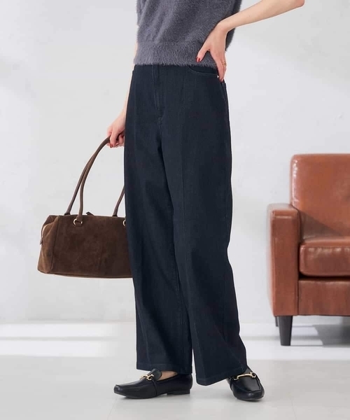 a.v.v(アーヴェヴェ)の「ストレッチデニムワイドパンツ(その他パンツ・レディース・ブルー/ネイビー・40/38/36/42/34)」の10枚目の写真